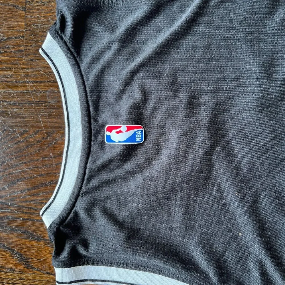 Adidas Brooklyn Nets Swingman Jersey Mens S Black Blank NBA Basketball Stitched